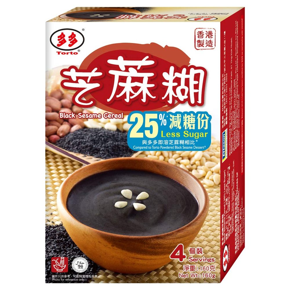 25% Less Sugar Torto Black Sesame Instant Dessert 40g x 8 servings