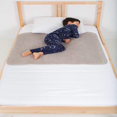 PeapodMats Bedwetting & Incontinence Waterproof Bed Mat - Reusable Underpad. Secure Placement & Breathable. Washable. Enviro Friendly 3x3 (Sand) Mattress Protector & Pee Pad for Kids & Adults