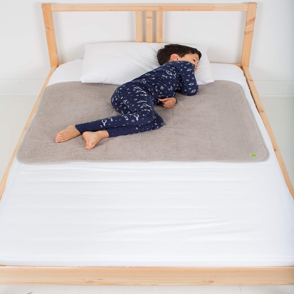 PeapodMats Bedwetting & Incontinence Waterproof Bed Mat - Reusable Underpad. Secure Placement & Breathable. Washable. Enviro Friendly 3x3 (Sand) Mattress Protector & Pee Pad for Kids & Adults