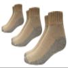 Foot Comfort Diabetic Care Unisex Quarter Socks 3 Pairs (Khaki, X-Large) view 1