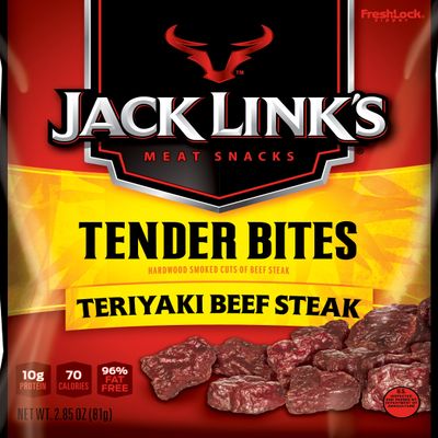 Jack Link's Premium Cuts Beef Steak Tender Bites, Teriyaki, 2.85-Ounce