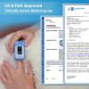 MEDLINKET AM801 Pulse Oximeter Medical Grade, High Precision Finger Oxygen Monitor Measures SpO2, Body Temperature, PR, Perfusion Index, Plethysmograph, Alarm for Abnormal Blood Oxygen for Home Clinic view 2