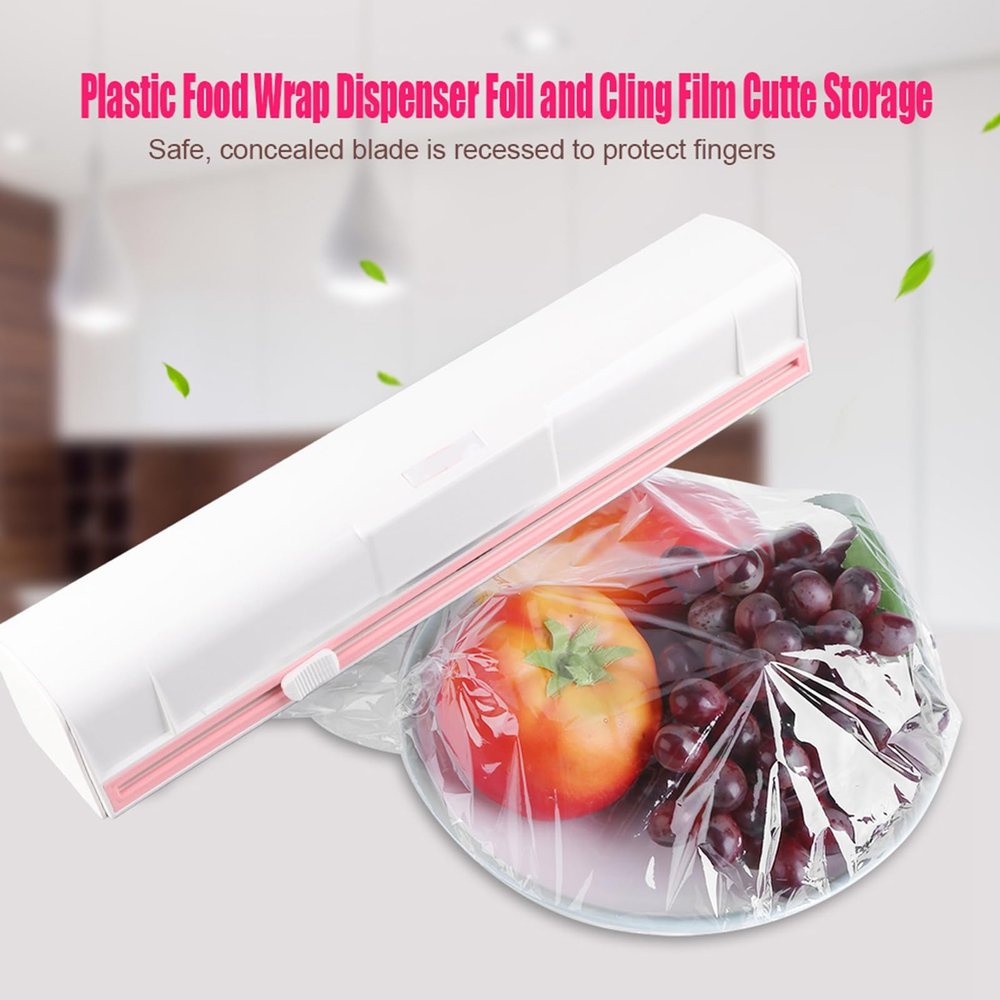 Estink Cling Film Cutter and Dispenser, ABS +, 12x75, Food Preservation, Food Storage, Sandwich Wrap, Reusable
