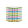 Easter Pastels Gingham Wired Ribbon - 2 1/2" x 10 Yards, Christmas, Wedding Dcor, Baby Shower, Gender Reveal, Birthday, Spring, Summer view 1
