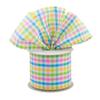 Easter Pastels Gingham Wired Ribbon - 2 1/2" x 10 Yards, Christmas, Wedding Dcor, Baby Shower, Gender Reveal, Birthday, Spring, Summer view 2