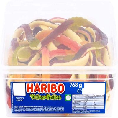 Haribo Yellow Belly snakes 1 tub by Haribo