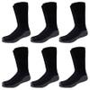 Catawba Sox Foot Comfort 6 Pairs Diabetic Care Crew Unisex Socks (Black, Large) view 1