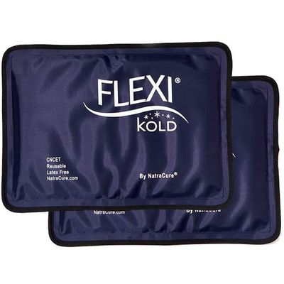 2 FlexiKold Gel Ice Packs - Ice Packs for Injuries Reusable, Back Pain Relief, Knee Ice Pack Wrap, After Surgery, Ice Pack for Knee - 6303-COLD-2PK by NatraCure - Medium  2PK