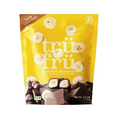Tru Fru Nature's Bananas Hyper-Dried Fresh in Dark Chocolate 4.5 Ounce Bag