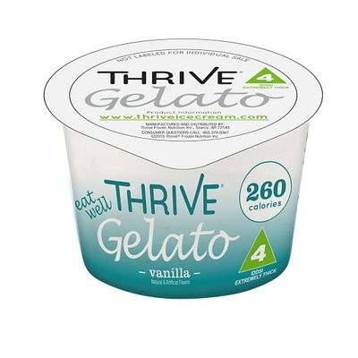 Thrive Frozen Nutrition, Vanilla Gelato, 4 oz Cups (36 count)