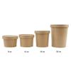 UNIQ 250-Count 12 oz Paper Freezer Containers with Lids Kraft Color | Durable Ice Cream Containers with Non-Vented Lids | Frozen Dessert Supplies view 2