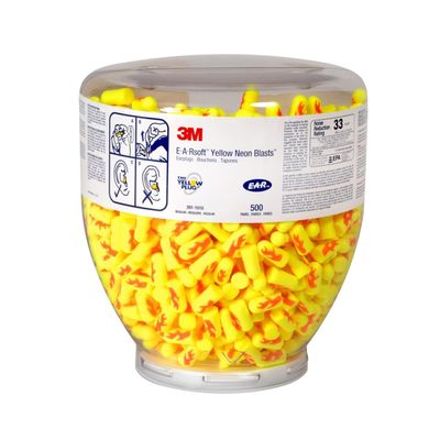 3M Commercial Solutions E-A-Rsoft Earplug Regularsz Neon Yellow, 2000 CT