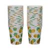 Geeklife Gold Pineapple Paper Cups, 9 oz Fruit Decorative Party Cups Set, Sparkly Gold Foil Disposable Paper Cups,40 pcs
