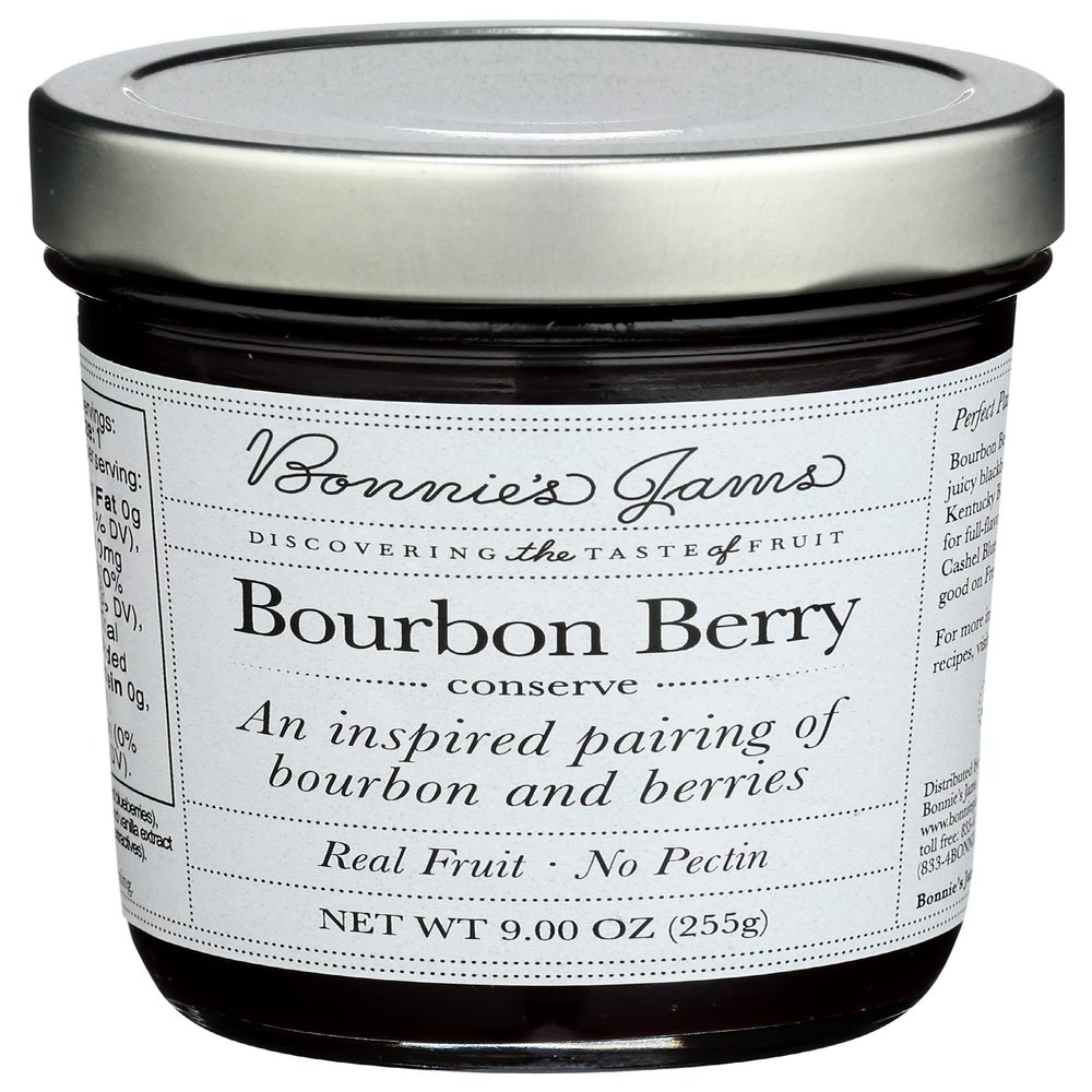 Bonnies Jams Bourbon Berry Jam, 9 Oz