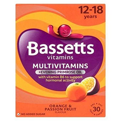 Bassetts Multivitamins Orange & Passionfruit Flavour Soft & Chewies 12-18 Years - 30-6 PK