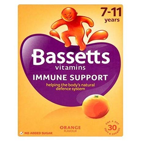 Bassetts Multivitamins Orange Flavour Soft & Chewies 7-11 Years - 30 Pack - 6 Pack