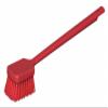 20-1/4"L Polypropylene Long Handle Scrub Brush, Red view 1
