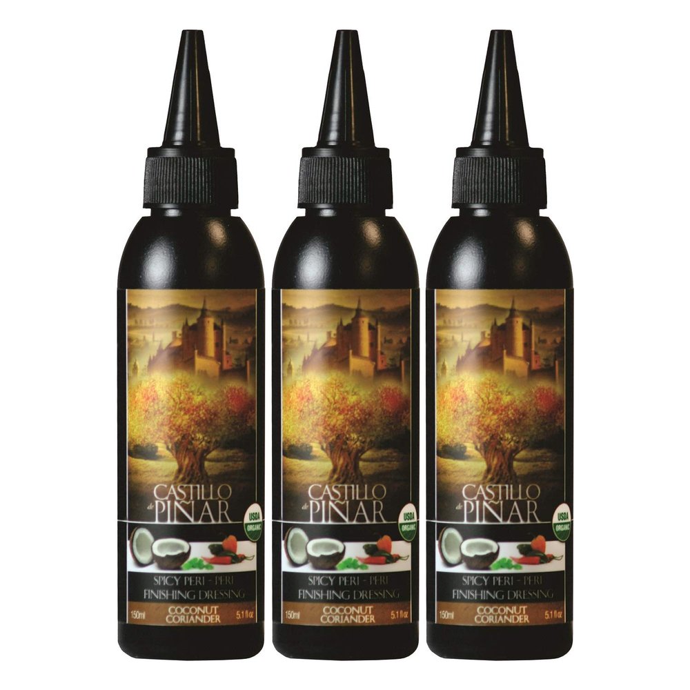 Castillo de Piar 3-Pack Coconut & Coriander Spicy Peri-Peri 150ml, Non GMO