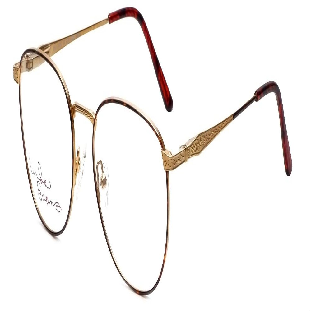 Linda Evans Designer Oval Reading Glasses LE-169 in Demi Amber 53mm +1.50