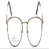 Linda Evans Designer Oval Reading Glasses LE-169 in Demi Amber 53mm +1.50 view 2