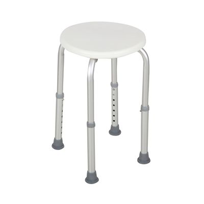 Uenjoy Bathroom Shower Stool Tub Chair for Elderly with Adjustable Round Seat,Anti-Slip Rubber Tips,Medical Supply,Easy to Assembly,Weight Capacity 400lbs,White