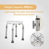 Uenjoy Bathroom Shower Stool Tub Chair for Elderly with Adjustable Round Seat,Anti-Slip Rubber Tips,Medical Supply,Easy to Assembly,Weight Capacity 400lbs,White view 2