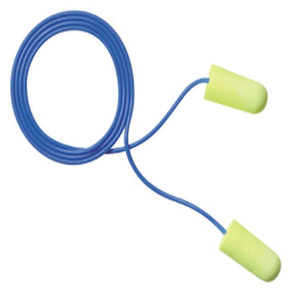 3M 10080529110340 Disposable Corded Earplug, 200 Pairs, Large, Blue (Pack of 200)