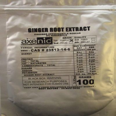 100 Grams Ginger Root Extract Powder, 5% Gingerols CAS# 151-21-3