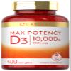 Carlyle Vitamin D 10000 IU 400 Softgels | Value Size | Max Potency | Non-GMO, Gluten Free Supplement view 1