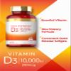 Carlyle Vitamin D 10000 IU 400 Softgels | Value Size | Max Potency | Non-GMO, Gluten Free Supplement view 3