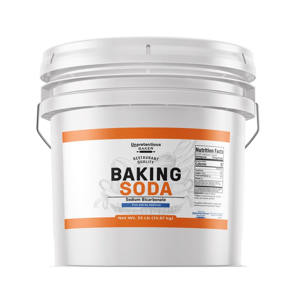 Unpretentious Baker Baking Soda, 35 Pounds, Cooking, Baking, Cleaning & (3.5 Gallon)