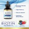 Carlyle Liquid Biotin 10000mcg | 2 oz | Extra Strength Drops | Vegetarian, Non-GMO, Gluten Free Supplement view 4