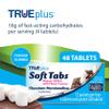 TRUEplus Soft Tabs Glucose Tablets, Chewable, Chocolate Marshmallow Flavor, 16g Fast-Acting Carbohydrates, Fat Free, Gluten Free, Raise Low Blood Sugar and Boost Energy, 4 Count, 12 Packs view 2