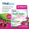TRUEplus Soft Tabs Glucose Tablets, Chewable, Cherry Pop Flavor, 16g Fast-Acting Carbohydrates, Fat Free, Gluten Free, Raise Low Blood Sugar and Boost Energy, 4 Count, 12 Packs view 2