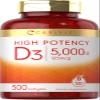 Carlyle Vitamin D3 5000 IU Softgels | 500 Count | Value Size | Non-GMO and Gluten Free Supplement | High Potency Formula | 125mcg view 1