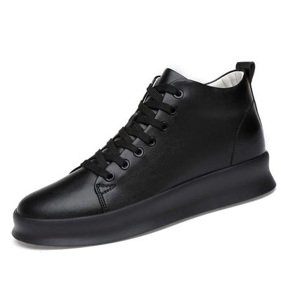 Battle Men Men's 2.4" (6cm) Taller Elevator Shoes Fashion Sneaker with Invisible Height Increase Insoles Black