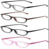 4 Pairs Oval Simple Basic Reading Glasses - Lightweight Unisex Reader (4 Pack/w Pink, 1.25) view 1