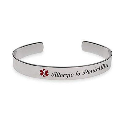 A & L Engraving Personalized Stainless Steel Medical Alert Bangle ID Bracelet Custom Engraved Free - Ships from USA