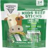 Mission Meats Kids Beef Sticks, 100% Grass Fed, Healthy Snacks for Kids, Zero Sugar, 9g Protein per Serving, Gluten & Nut Free, Individually Wrapped, Mini 0.5oz (24ct Bag) view 1