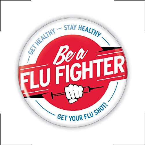 Be a Flu Fighter Flu Shot Buttons- Pack of 50