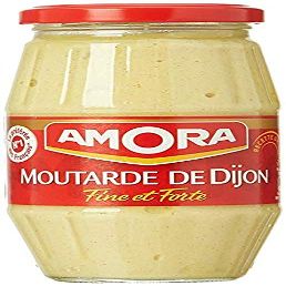 Amora Moutarde de Dijon Fine et Forte - Fine and Strong French Dijon Mustard, 440g (15.5oz) Jar