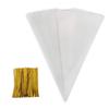 100 Pcs 14.6 * 7 Inch Clear Plastic OPP Bags Cellophane Triangle Treat Bags Candy Cello Bags with Twist Ties for Candies, Cookies, Popcorn and More view 1