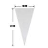 100 Pcs 14.6 * 7 Inch Clear Plastic OPP Bags Cellophane Triangle Treat Bags Candy Cello Bags with Twist Ties for Candies, Cookies, Popcorn and More view 2