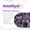 TUMBEELLUWA 1LB Chips Tumbled Stones Crushed Reiki Irregular Shaped Healing Crystal Quartz Decoration,Amethyst view 4