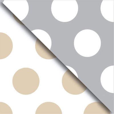 Jillson Roberts Gift Wrapping Paper, Two-Sided Gold & Silver Dot (6 Jumbo Rolls 10ft x 30in)