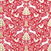 Jillson Roberts Gift Wrapping Paper, Red Scandanavian, 6 Jumbo Rolls 10ft x 30in view 1
