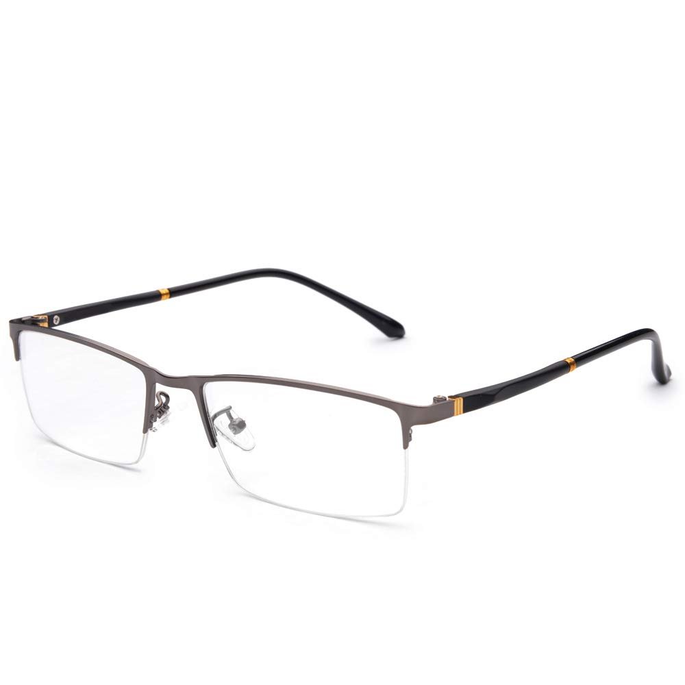Anti-Blu-ray Computer Reading Glasses +0.75 Mens Womens Gray Frame Readers Spectacles