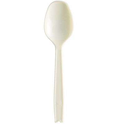 Nagao 3771203 Disposable Spoons, 5.5 inches (14 cm), Natural, Individually Packaged, Set of 100