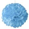 5ea - 8" Light Blue Tissue Pom Pom Christmas view 1