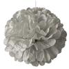 5ea - 16" Silver Tissue Pom Pom Christmas view 1